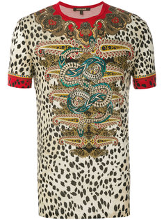 футболка с леопардовым принтом Roberto Cavalli