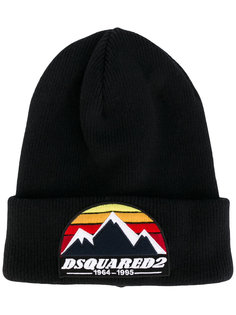 logo embroidered beanie hat Dsquared2