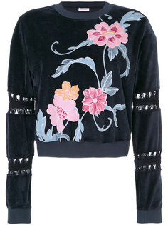 толстовка с цветочной отделкой и вырезами  See By Chloé