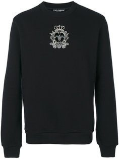толстовка с вышивкой эмблемы Dolce & Gabbana