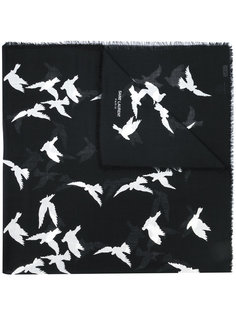 шарф с принтом птиц Saint Laurent