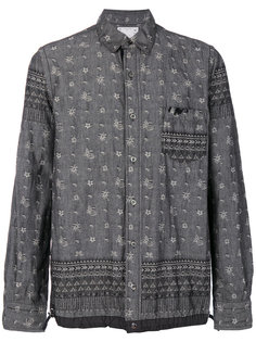 рубашка с вышивкой  Sacai