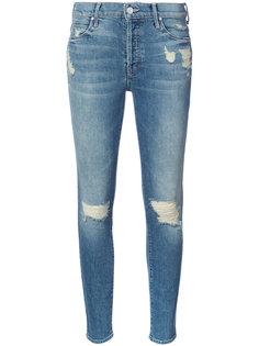 узкие джинсы с протертостями Mother