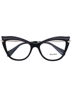 очки с оправой "кошачий глаз" Miu Miu Eyewear