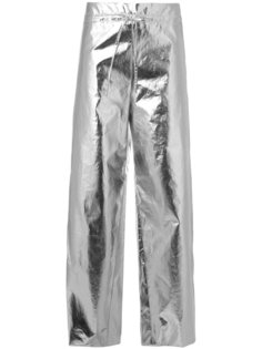 брюки с эластичным поясом с отделкой металлик  Paco Rabanne