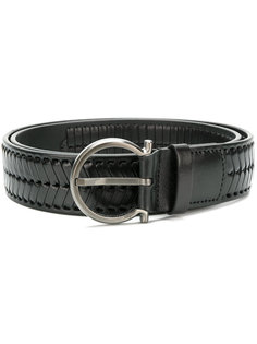 Gancio buckle woven belt Salvatore Ferragamo