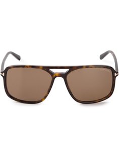 солнцезащитные очки с эффектом черепашьего панциря Tom Ford Eyewear