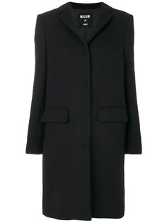 классическое однобортное пальто MSGM