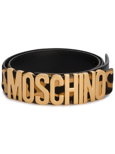 леопардовый ремень с логотипом Moschino