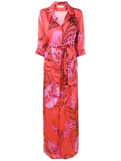 длинное платье Maria с пальмовыми листьями Borgo De Nor
