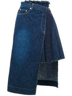 асимметричная джинсовая юбка Sacai