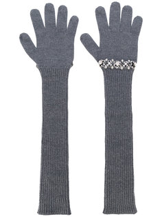 sequinned ribbed gloves Nº21