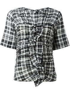 футболка в клетку с оборками Isabel Marant Étoile