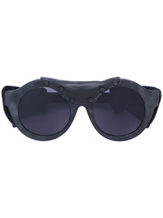 sunglasses with leather effect Kuboraum