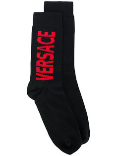носки с принтом логотипа Versace