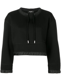укороченная толстовка со шнурком  Dsquared2