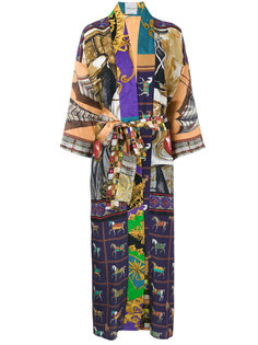 пальто-кимоно с узорами и поясом Rianna + Nina