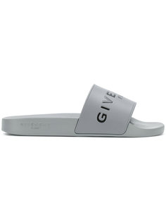 logo embossed slides Givenchy