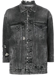 джинсовая куртка с рваными деталями R13