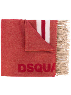 шарф с логотипом и кисточками  Dsquared2