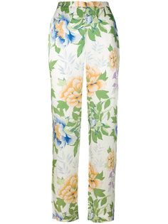 брюки с цветочным принтом  Kenzo Vintage
