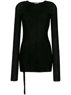 semi-sheer longsleeved blouse Helmut Lang