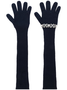 sequinned ribbed gloves Nº21