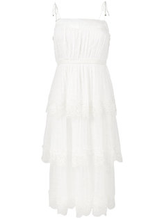 платье Meridian с узором из мушек и кружевом Zimmermann