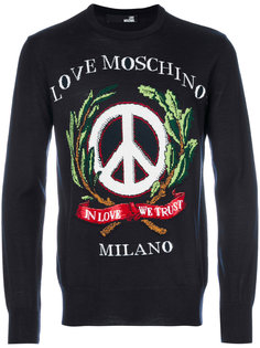 толстовка с вышивкой Love Moschino