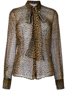 полупрозрачная рубашка с леопардовым принтом Dolce & Gabbana Vintage