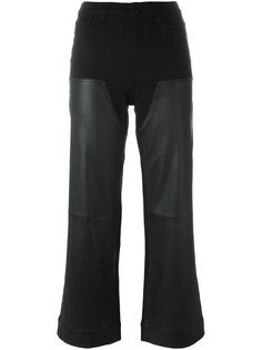 укороченные брюки с кожаными панелями Givenchy