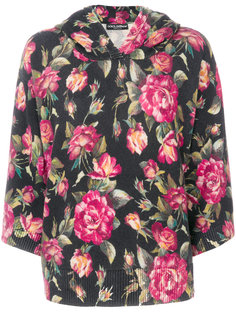 rose printed hoodie Dolce & Gabbana