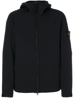 logo patch hooded jacket Stone Island