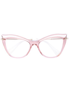 очки с оправой "кошачий глаз" Miu Miu Eyewear