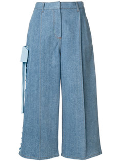 широкие джинсовые кюлоты Fendi