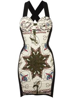 облегающее платье с абстрактным принтом Jean Paul Gaultier Vintage