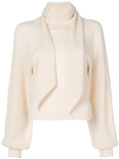 свитер с горловиной на ленточной завязке Chloé