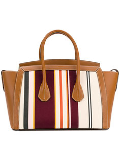 striped oversized tote Bally