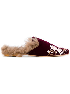 lamb fur lined mules Gia Couture