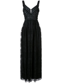 вечернее платье V-образным вырезом Badgley Mischka