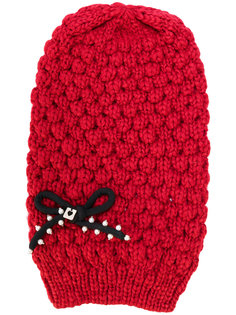 chunky knit bow beanie Twin-Set