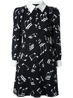 платье-рубашка с принтом нот  Saint Laurent