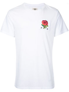 футболка с вышивкой розы Kent & Curwen