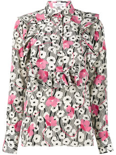 блузка с цветочным принтом Valentino