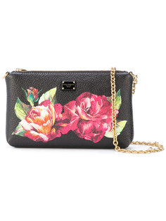 клатч с принтом роз  Dolce & Gabbana