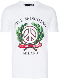 футболка с принтом Peace Love Moschino