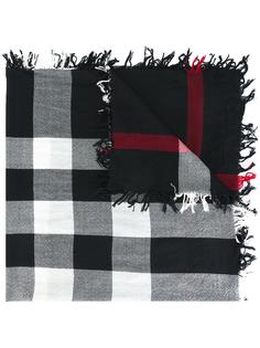 клетчатый шарф с необработанными краями Burberry