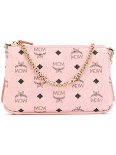 logo print clutch bag MCM