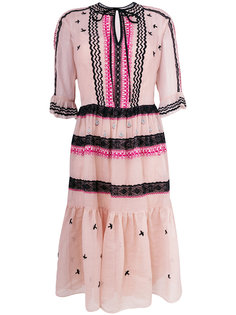 платье с кружевом и вышивкой Temperley London