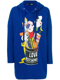 oversized logo hoodie  Love Moschino
